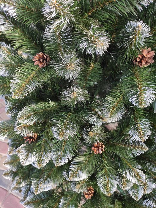 елка искусственная элитная с шишкой литая премиум сосна заснеженная