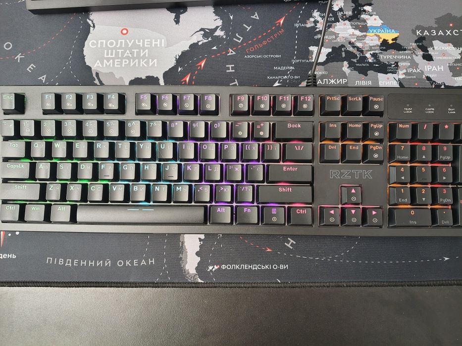 Клавіатура механічна RZTK Bifrost Rainbow Dark Kailh Red.