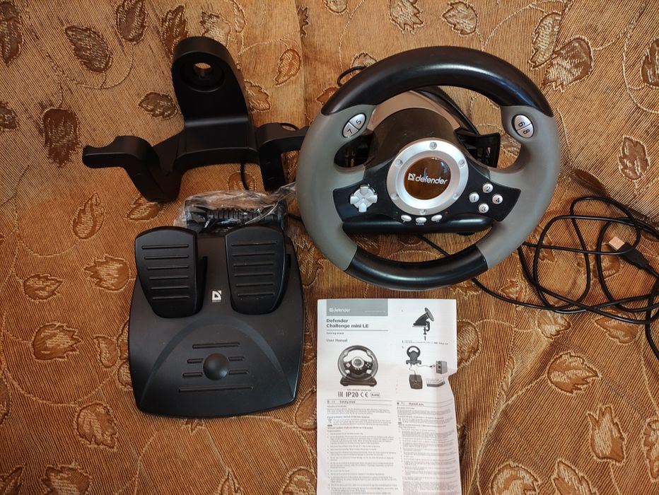 Ігрове дротове кермо Defender Challenge Mini, USB