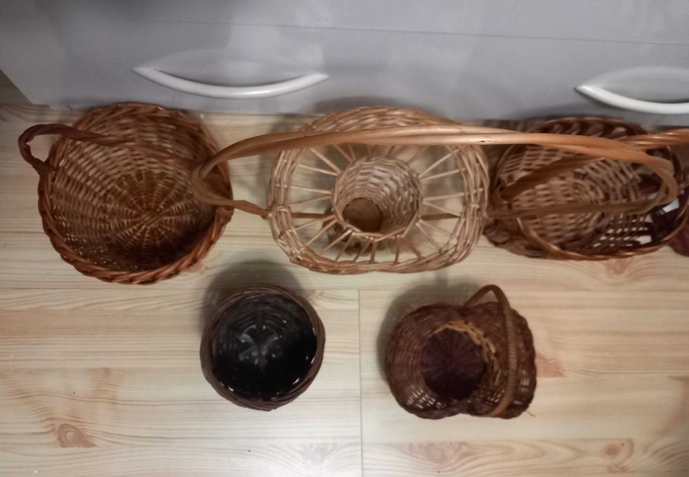 Koszyczki wiklinowe ozdobne – dekoracja małe koszyki -6 szt.