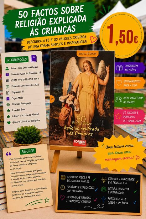 Livro Fascículo 50 factos sobre religião explicada às crianças