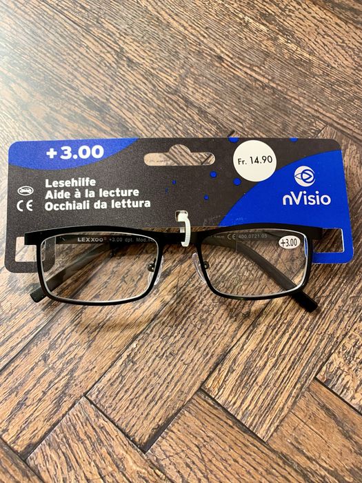 Okulary korekcyjne czarne +3 Lexxoo