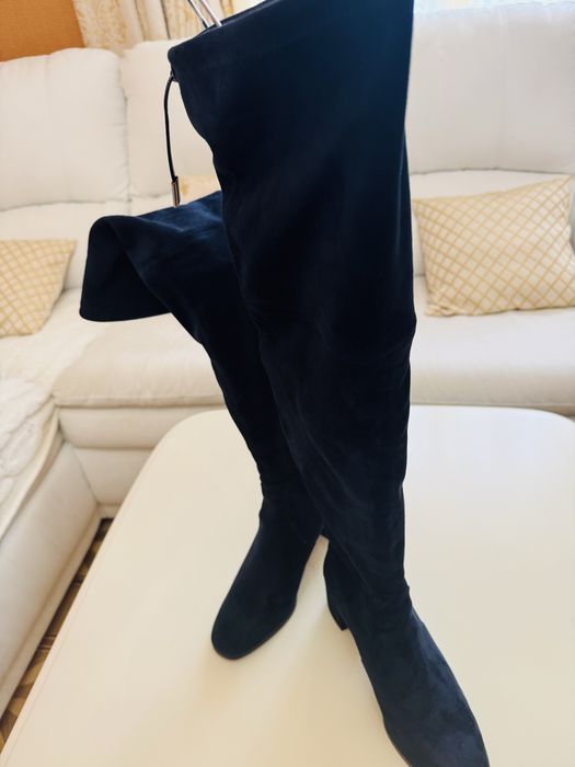 Продам синие  сапоги FELLINI Италия 38 состояние новых