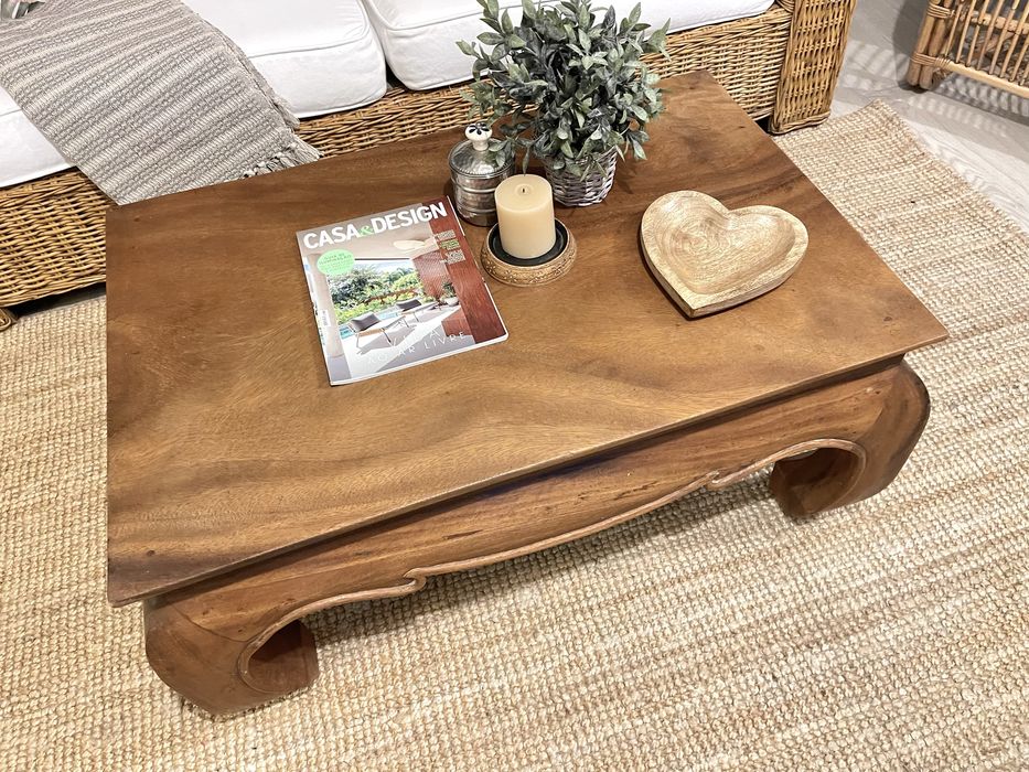 2 mesa, centro, apoio, aparador, teca, oriental, indonésia, rústica