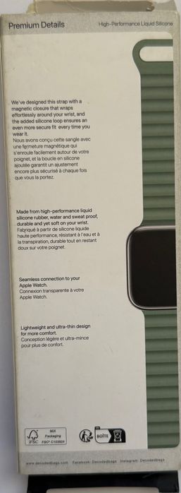 Bracelete magnética Decoded silicone traction para Apple Watch 42 a 45 mm (verde)- nova