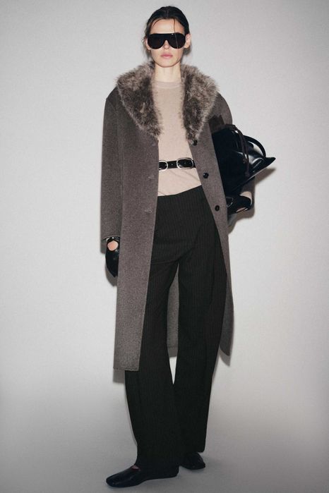 Płaszcz wełniany Zara L