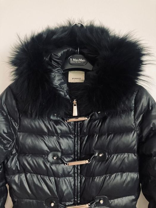 PINKO Płaszcz puch naturalny jenot roz. XS/S/ roz.36/S/8