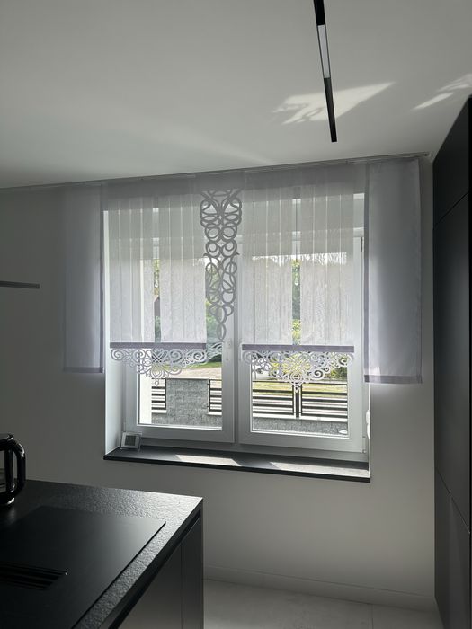 Firany panelowe białe komplet 5 elementów