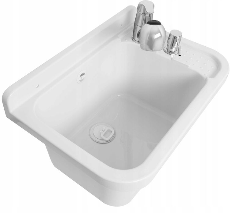 zlew umywalka komora bateria dozownik biały 60