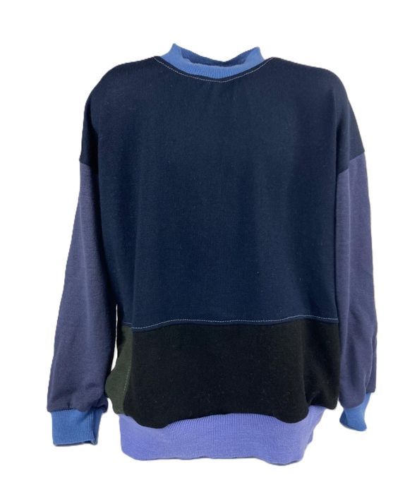 Naturalna bluza patchwork wełniana 128 cm wełna merino wool 100%