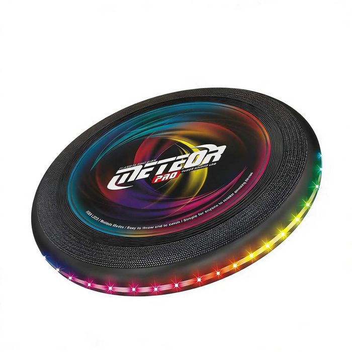 Disco voador Meteor Pro, Frisbee com luz RGB com 41 LED, 13 modos de luz, recarregável por, 27cm