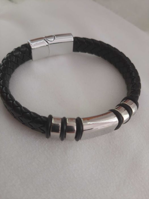 Браслет чоловічий з екошкіри (на карту - 150 грн)