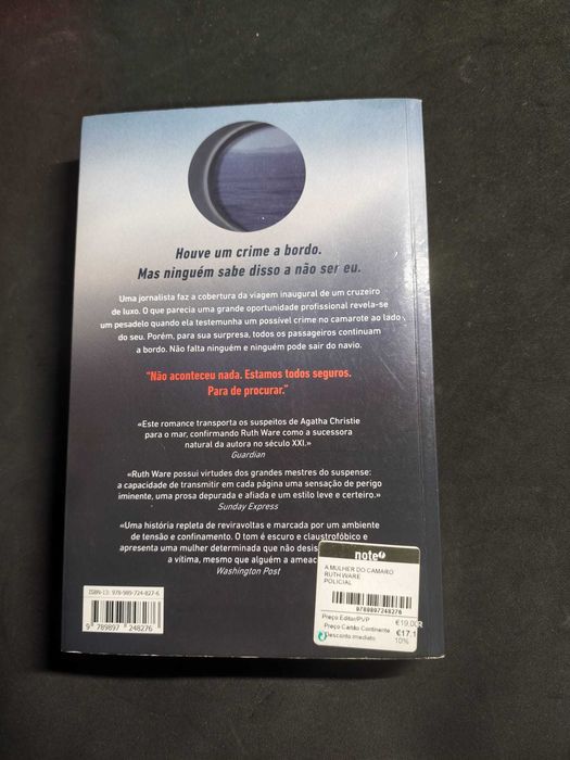Livro - A mulher do camarote 10, Ruth Ware