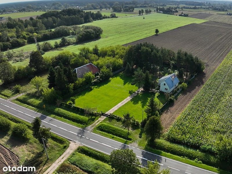 Dom z piwnicą i garażem na działce budowlanej 4900m2 przy DK61