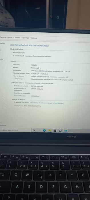 Portátil HUAWEI matebook d 15 como novo