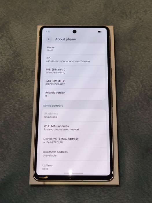 Pixel 7 256 GB Limegrass super stan, komplet + dwa etui, gwarancja