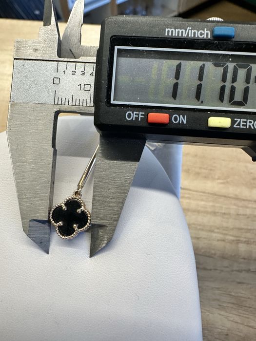 Złote długie kolczyki próba 585