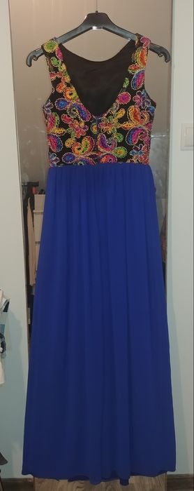 Suknia kolorowa efektowna suknia 36