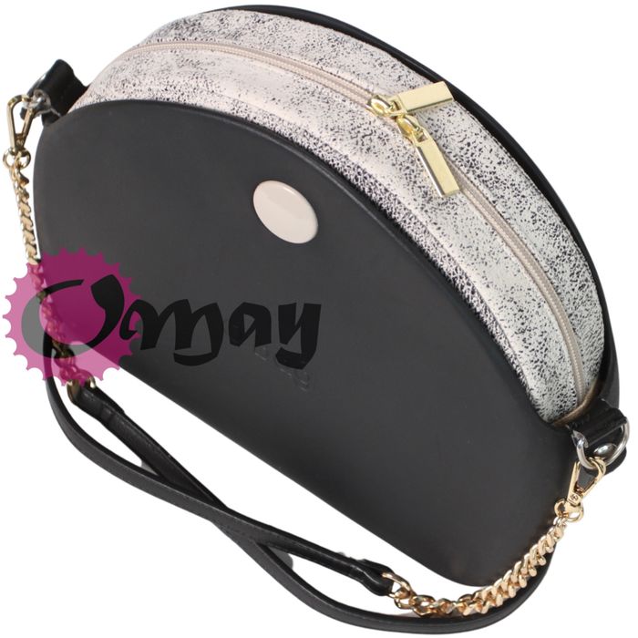 Beżowy organizer do OBAG MOON LIGHT hummus ZŁOTO 2kieszenie wkład OMAY