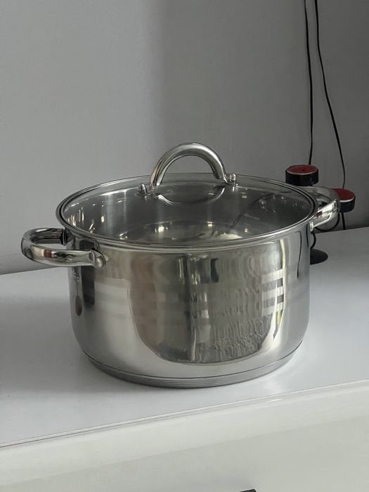 (6,5л) Велика каструля з нержавійки