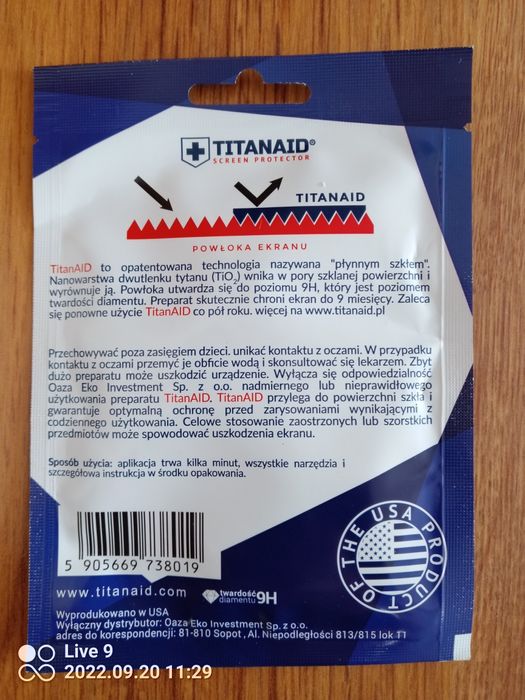 Płynne szkło do smartfonów Tytanaid