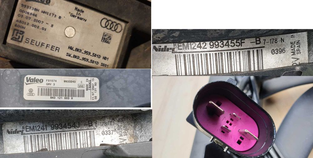 Audi A4 B8 A5 8T 07-12 Wentylatory chłodnicy moduł