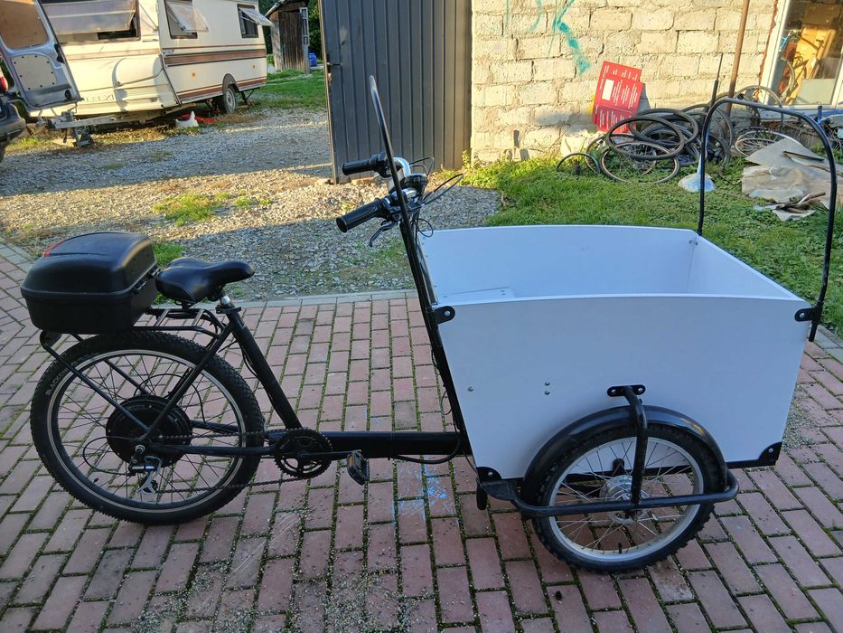 Rower Elektryczny Riksza 1kw Cargo Shimano Hydraulika Bateria 22,4ah ...