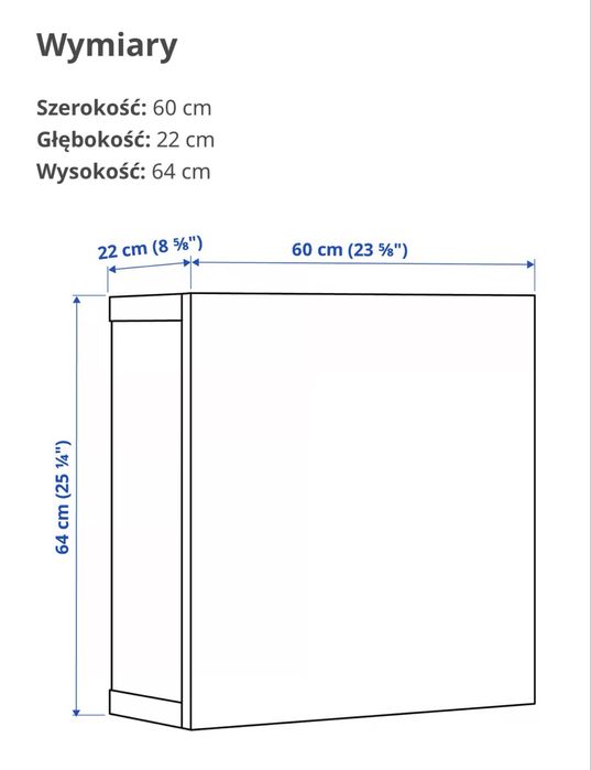 Szafki Besta Ikea 60X22X64