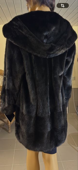 Рр 54-56.  Норковая шуба BlackGlama Италия