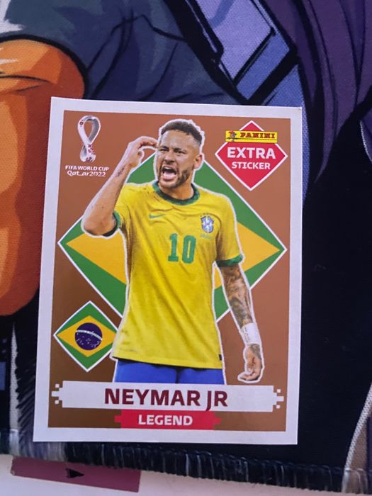 Copa 2022 - Figurinha Extra Legend Neymar Jr. OURO em ó