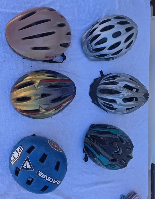 Capacetes para andar de Bicicleta vários valor de cada