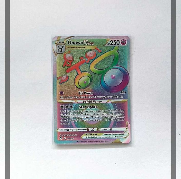 Unown Vstar 199/195 SIT Pokemon ENG-NM