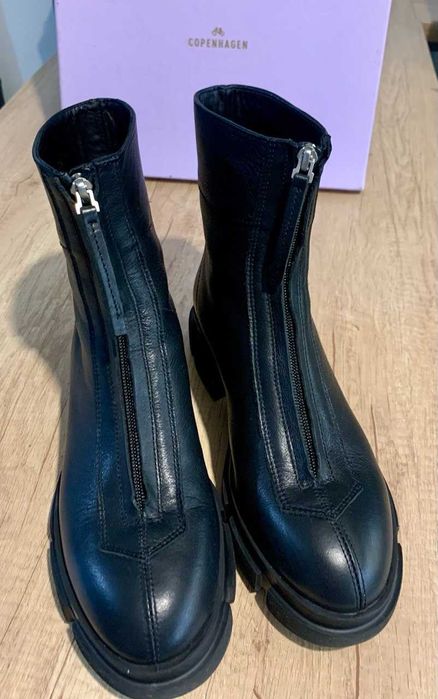 Okazja Copenhagen botki sztyblety skórzane damskie 39 NOWE