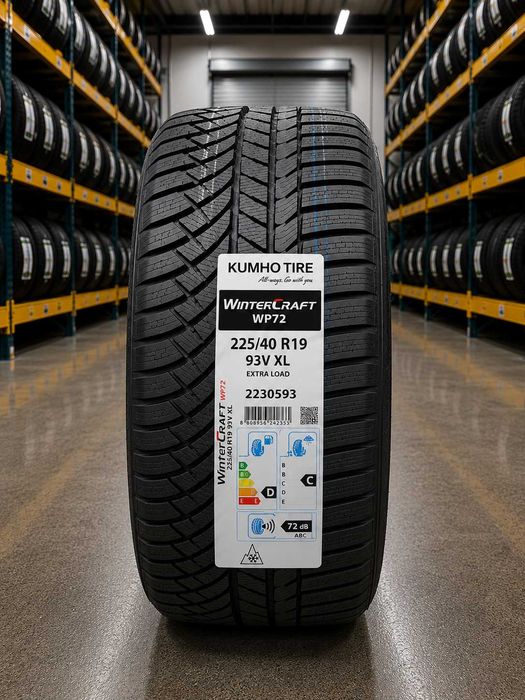 Резина колеса шини нове зимові 225 40 r19  93V XL Wintercraft WP72 KUMHO,255 35 r19  96V XL Wintercraft WP72 KUMHO
