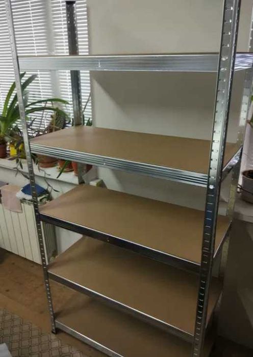 Стеллаж металевий у підвал оцинкований полочный металлический стеллаж на склад кутовий стелаж чорний