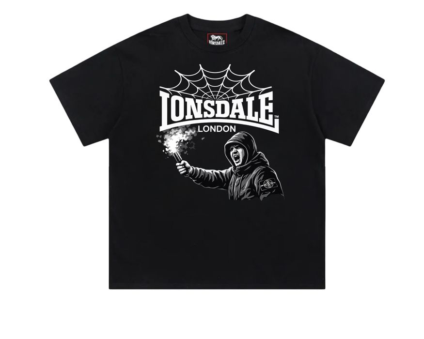 Футболки Lonsdale London spider Fight Logo черные лонсдей Новинки