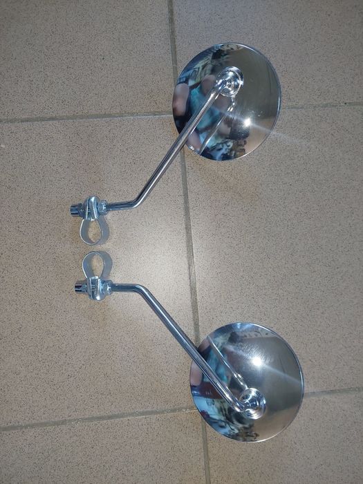 Nowe regulowane lusterka chrom wsk shl wfm mz simson komar motorynka