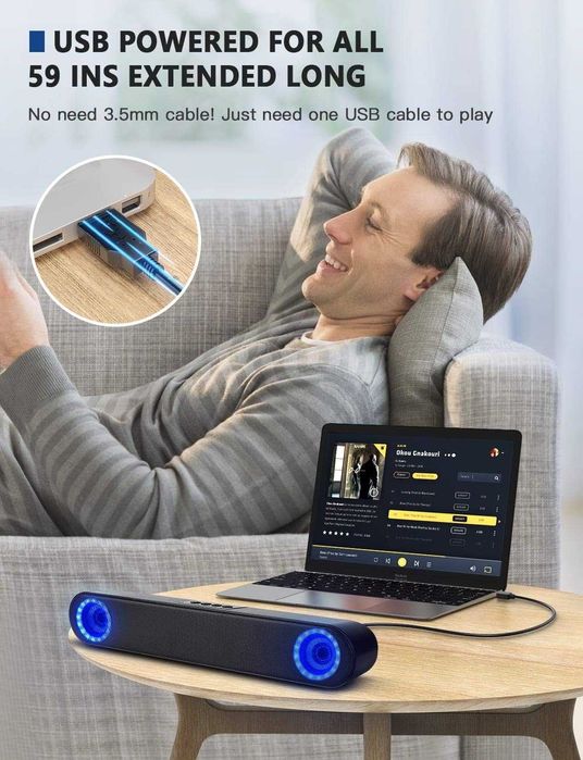 Głośnik komputerowy firmy Lenrue model A25 czarny