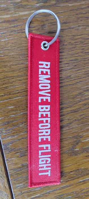Remove before flight lotnictwo brelok zawieszka do kluczy, kurtki itp