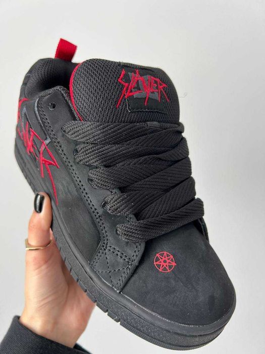 !SALE! DC x Slayer Court Graffik Black/Red 36 37 38 39 40 41 42 43 44