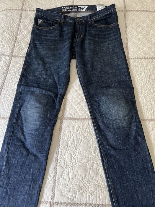 Calças ALPINESTARS - Modelo Pro Denim Copper 7009 DARK RINSE