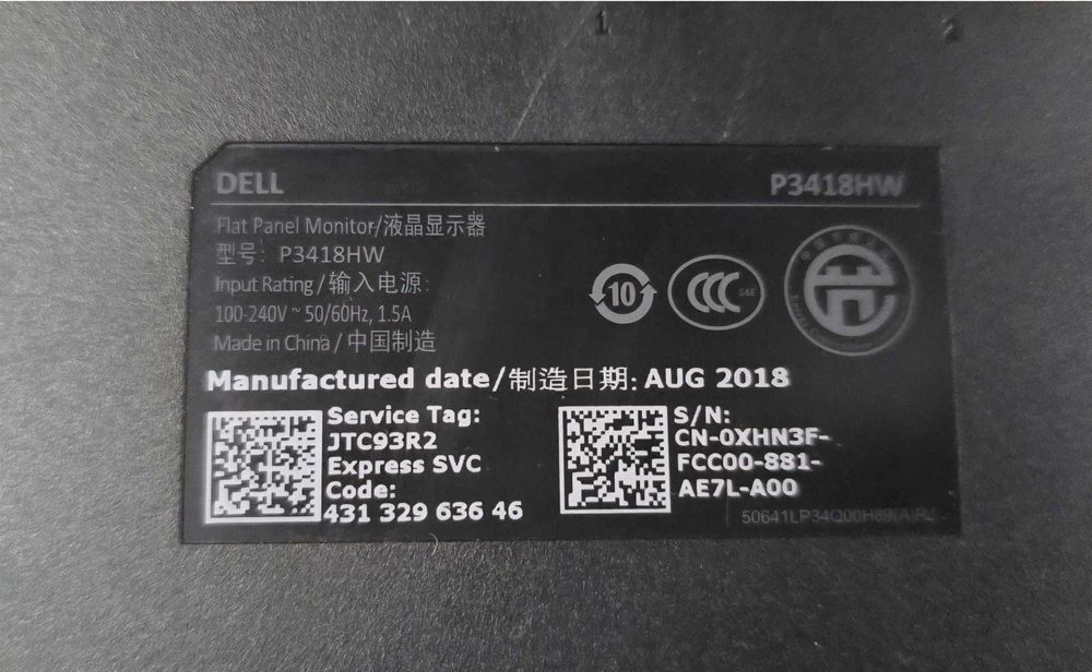 Monitor panoramiczny LED Dell P3418HW 34 " 2560 x 1080 px IPS / PLS