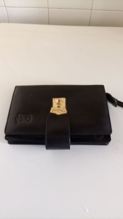 Bolsa de documentos estilo pochet em pele para homem  ou senhora