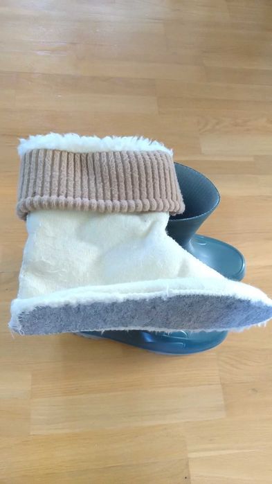 kalosze śniegowce ocieplane Demar 40 / 41 zielone PCV PVC