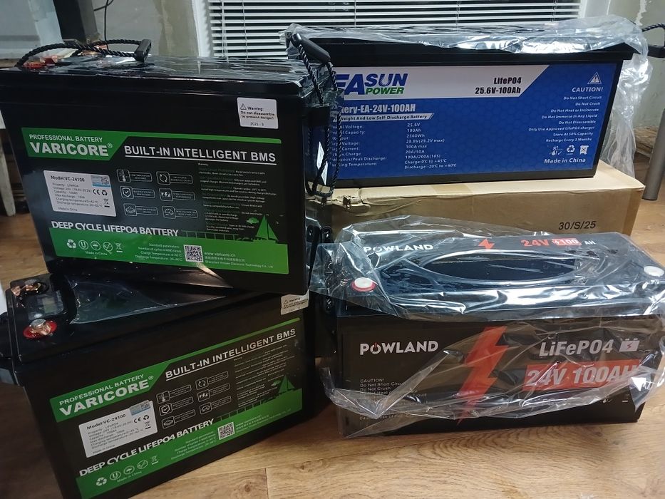 Акумулятори LiFePo4 24v, 25,6v, 100A , 2580Аг