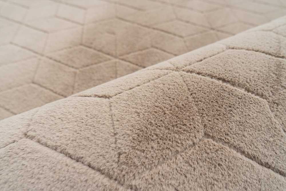 NOWY Dywan Villago Rabbit 3D Pluszowy 200x300 Beżowy