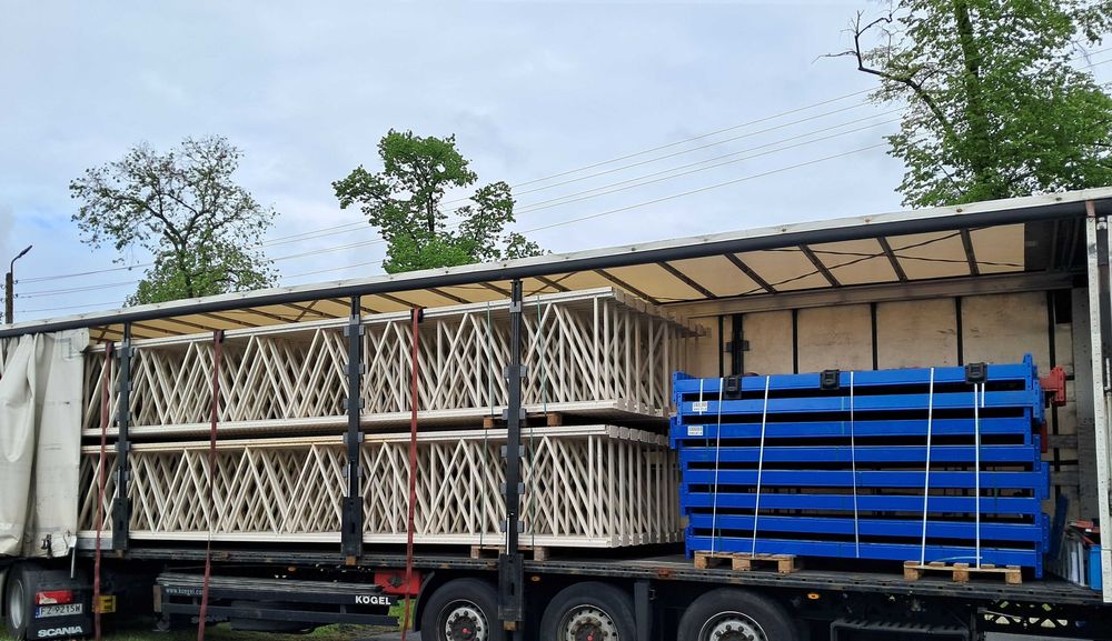 Regały magazynowe paletowe na palety 9,4 metry szeroki 290cm 2 ramy 5 półki 3x800kg Still
