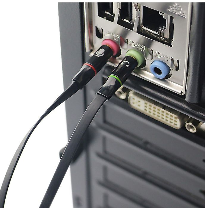 Переходник аудио сплиттер удлинитель 3.5 мм для наушников с микрофоном