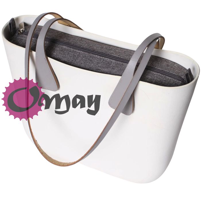 Szary organizer i opaska PIONOWA do OBAG MINI len szary OMAY