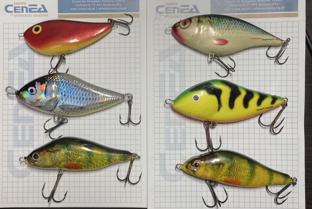 Woblery przynęty Salmo Slider, nie Fatso, Warrior Cranc, Westin, Dayer